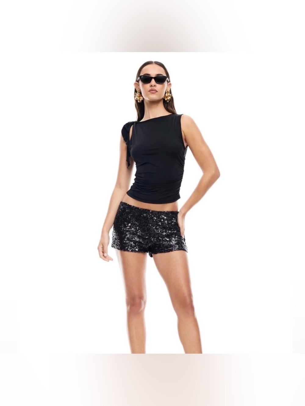 Lioness NIGHT RIDER MINI SHORT | ONYX| Size Small| New with Tags. By Revolve. - Picture 4 of 9